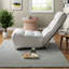 Compact Gray Reclining Sofa Chair, Metal Frame, Tatami & Balcony Seating