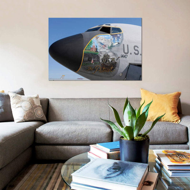 « a kc-135 stratotankering patriotiqueing nez art », reproduction de photo sur toile, H 8 po x l 12 po x P 0,75 po