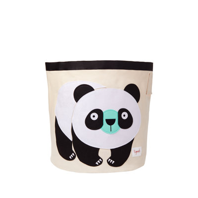 3 Sprouts - Panier de rangement en toile - Panier à linge et à jouets pour bébé et enfants - Panda