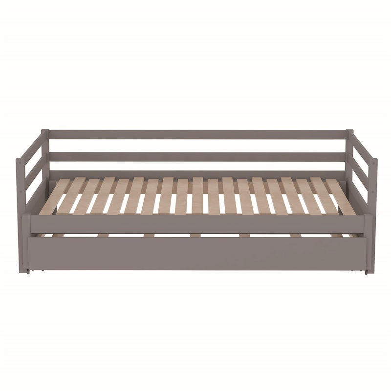 Lit de jour simple ou double avec couchette, gris