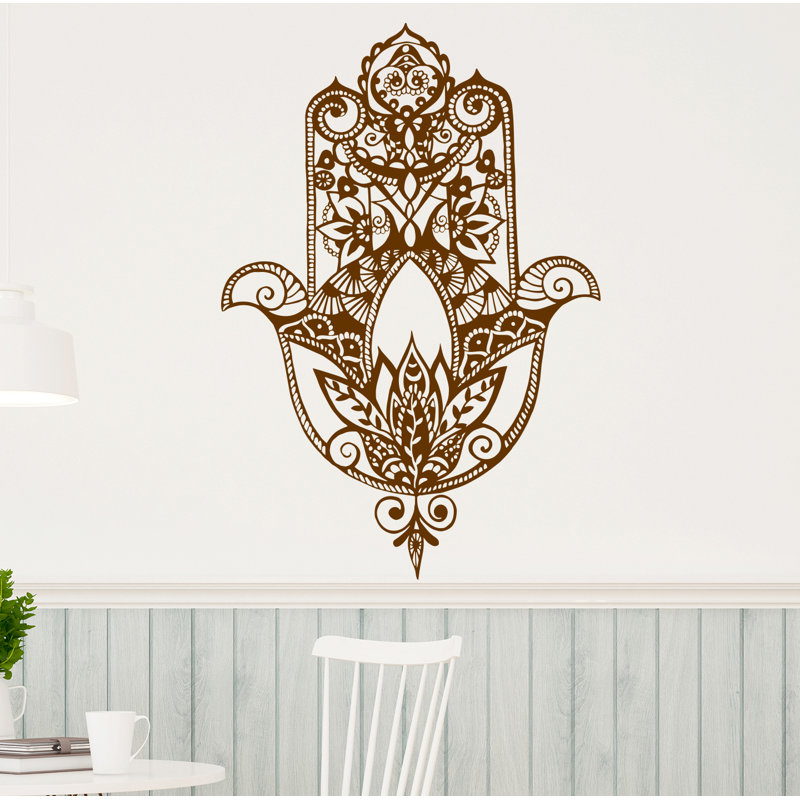 Décalcomanie murale main fatima, Brun, H 32 po x l 22 po