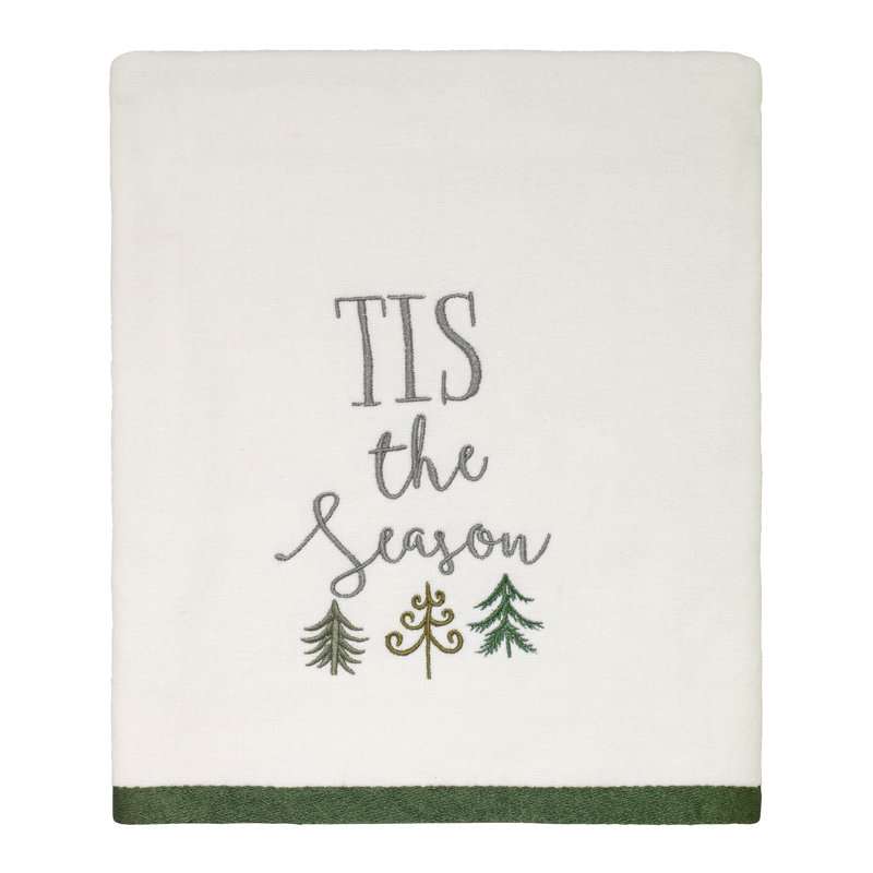 Christmas Trees 100% Cotton Waffle Bath Towel