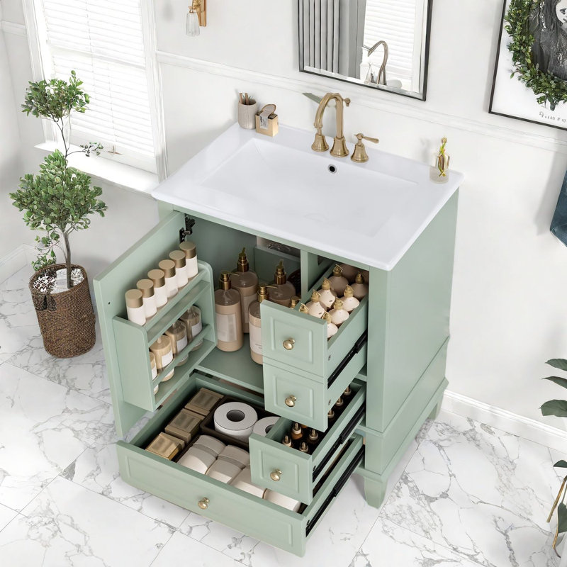 Meuble-lavabo compact compact avec lavabo pour petites salles de bain