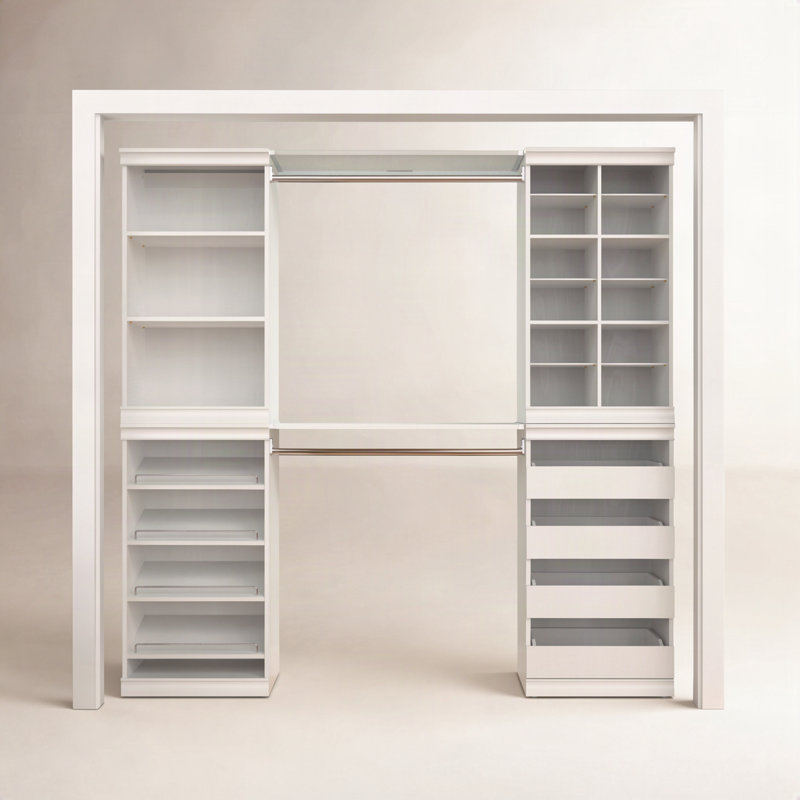 Modular Storage 68.76" W - 78" W Closet System, White