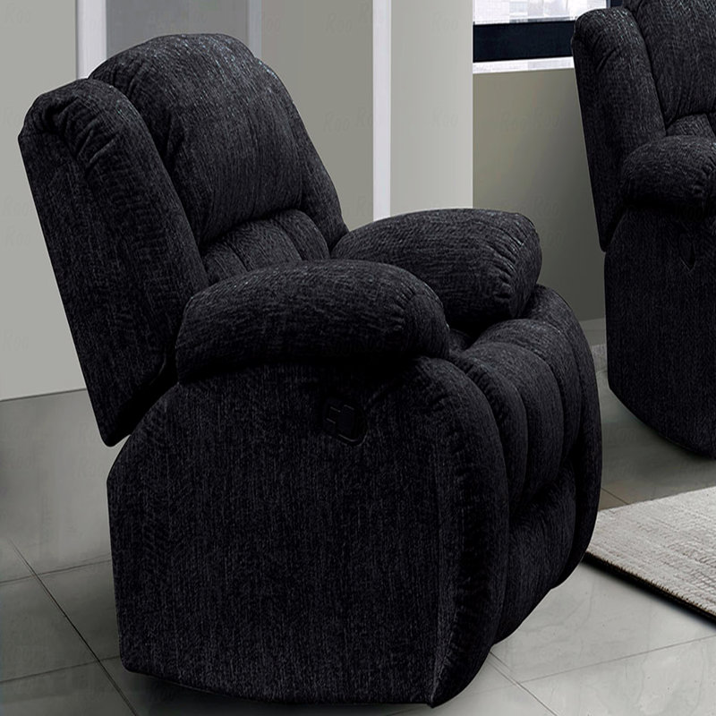 Fauteuil coulissant avec fonction d'inclinaison, Noir