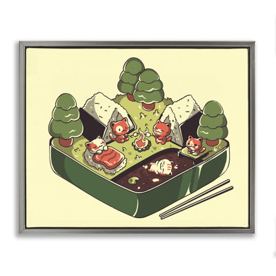 Kawaii Sushi Camp Bento Floating Frame, design by Tobe Fonseca