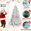 Arbre de Noël enneigé 4 pi Snowy, éclairage de 150 ul, 21 pins, 366 pointes avec effet de neige, branches articulées pour une installation sans effort, lumières de plaque de base en métal solide, apparence, bourre, cadre