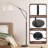 76'' Arched Floor Lamp with Remote Control and Bulb Included