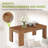Solid Wood Coffee Table, 47" Farmhouse Rectangular Coffee Table With Thick Legs For Living Room, Easy Assembly