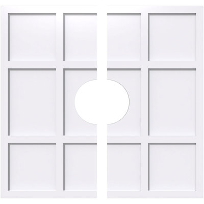 Médaillon de plafond contemporain en PVC de qualité architecturale Rubik 30 pi x P 7 po x P 10 1/2 po x P 1 po