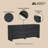Linda 72" Modern Double Dresser with 6 Drawers in Charcoal Gray-116194309
