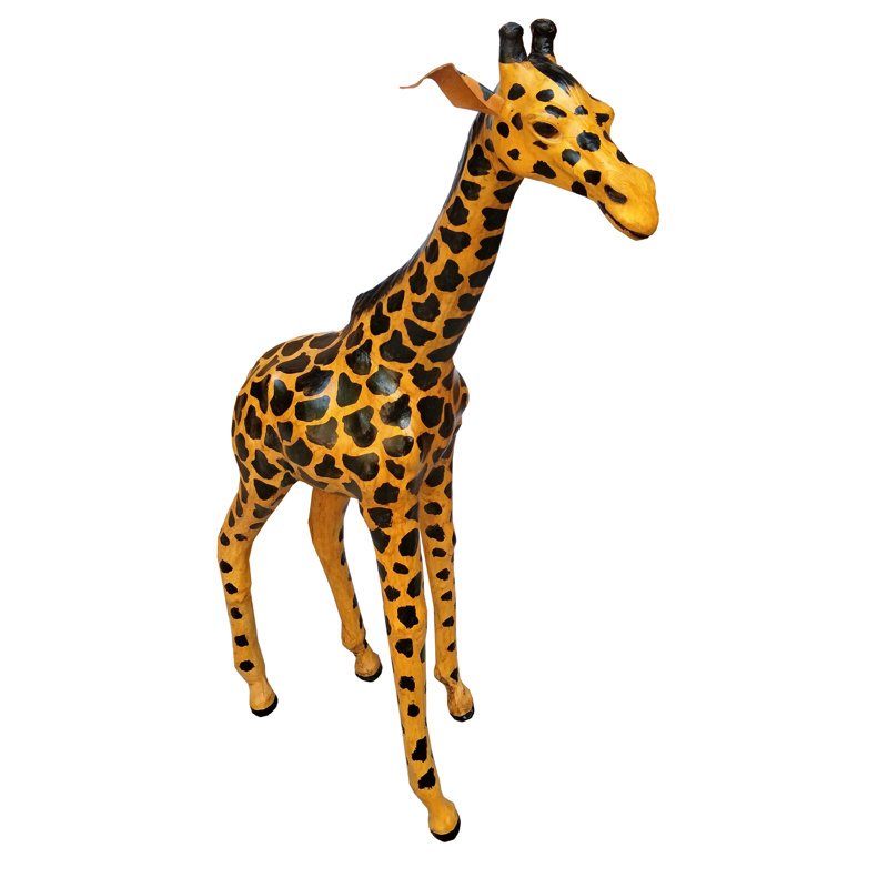 Giraffe debout en cuir Arran, H 24 po x l 14 po x P 5 po
