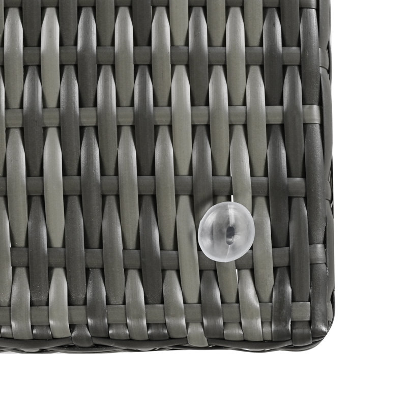 Ensemble de canapé modulaire d'extérieur en rotin de polyéthylène pour l'extérieur avec siège réglable 6 pièces, Gris