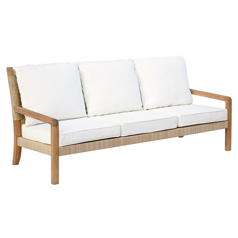 Hudson Outdoor 3 - Seat Patio Sofa, Natural Cord, Dovetail