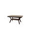 Table transitionnelle en bois massif avec tablettes - salle à manger rectangulaire pour un usage domestique contemporain