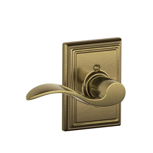 Accent Lever with Addison Trim Non-Turning Lock Schlage 