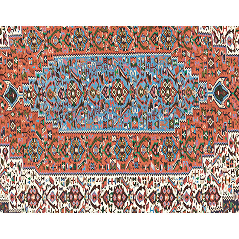 Hand Knotted Wool Area Rug in Multi