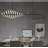 Luminaire suspendu noir 20 lumières Analis