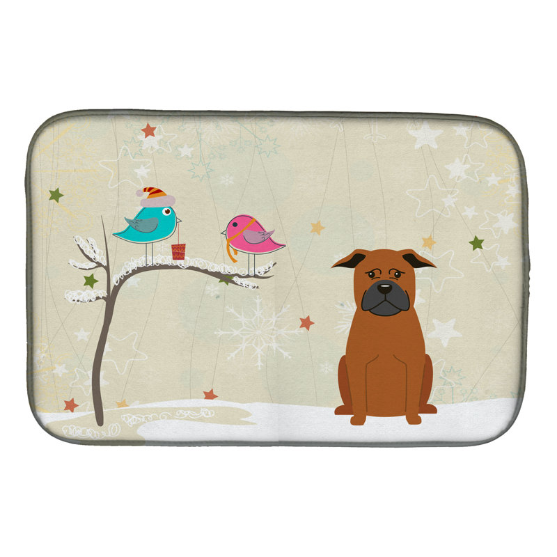 Tapis de noël pour chien de noël chinois de sapin de noël entre amis
