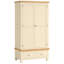 Clower 2 Door Solid Wood Wardrobe