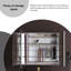 Armoire de rangement murale argentée avec miroir H 30 "-1383463646