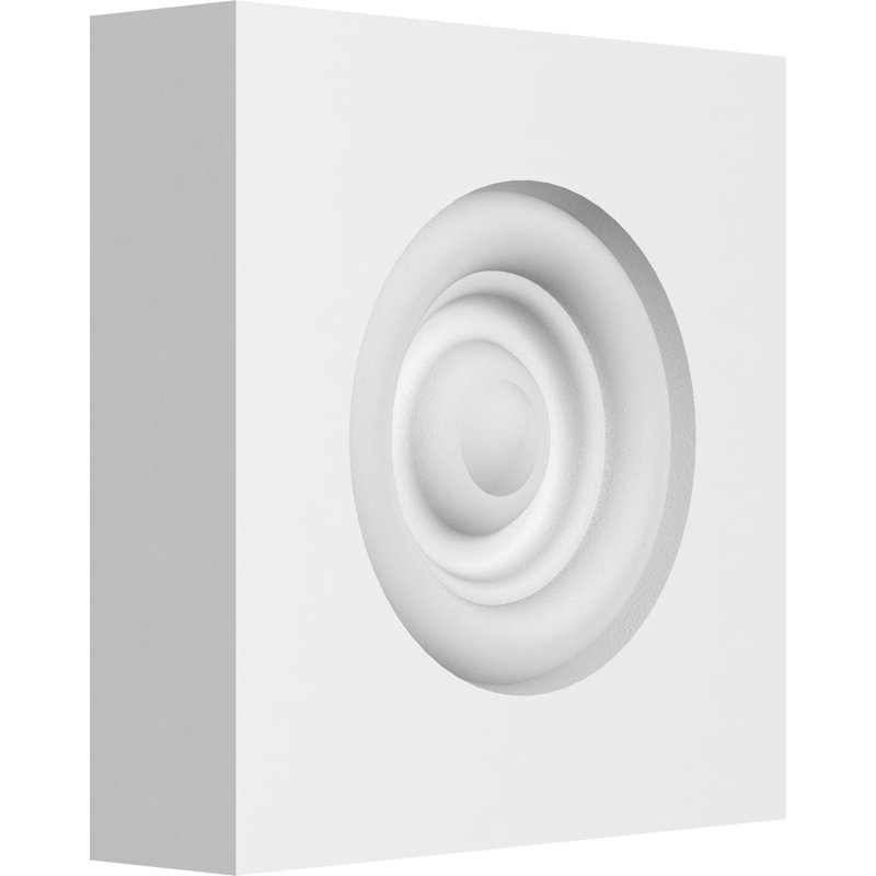 Standard Sedgwick Bullseye Rosette with Square Edge, 4" H x 4" W x 1" D