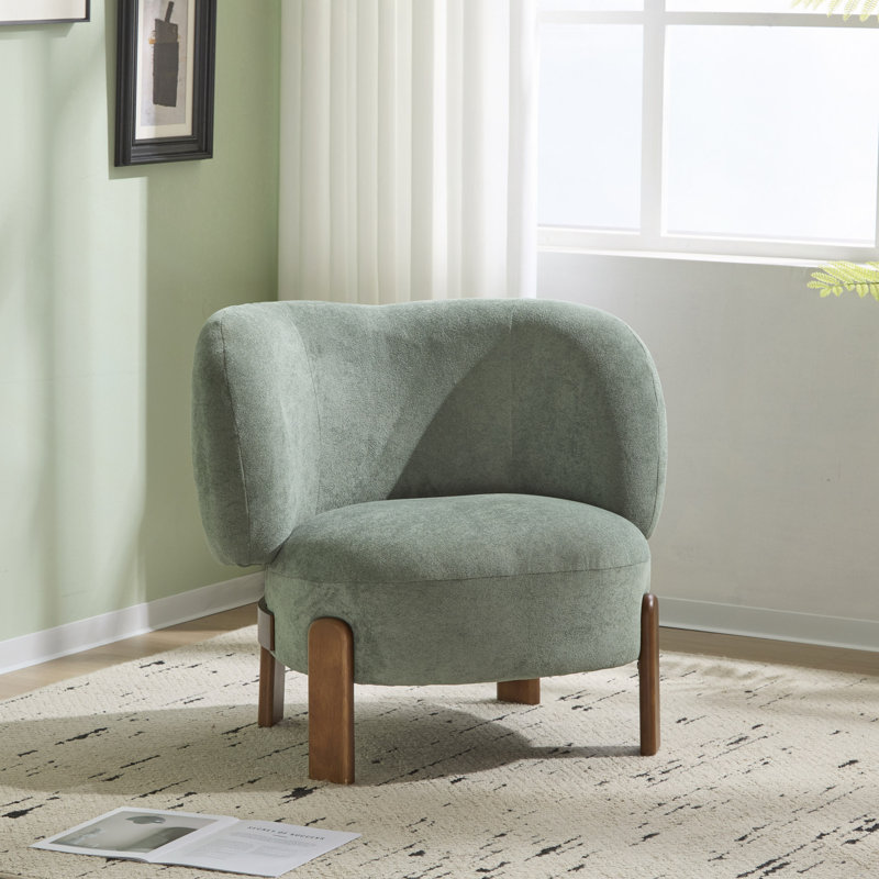 Fauteuil à oreilles Cozy, Polyester vert