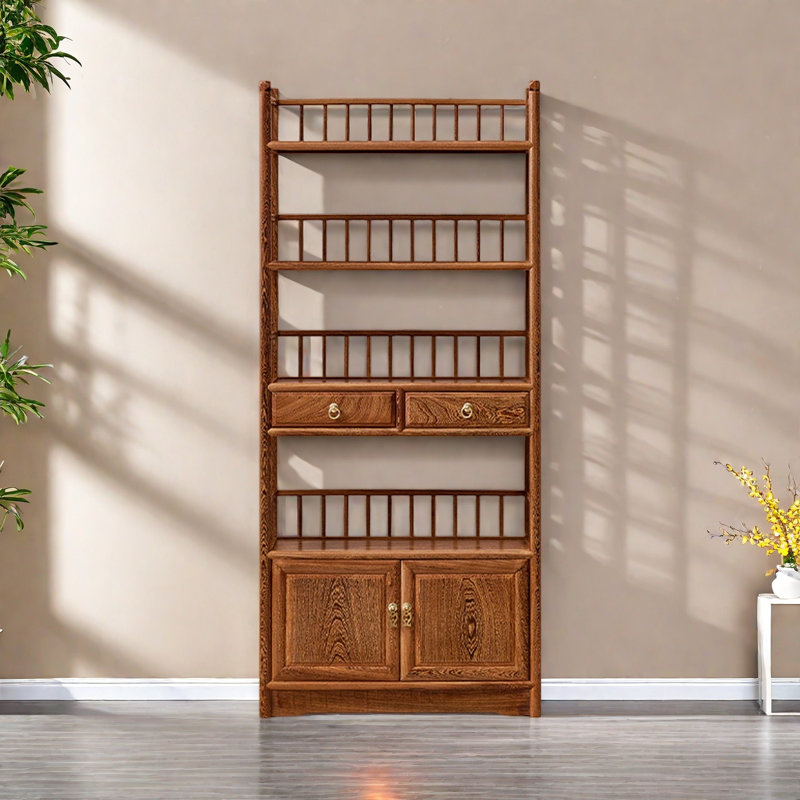 Multi-layer minimalist bookcase, (4 Shelves) 62.2"H x 23.6"W x 11.8"D.
