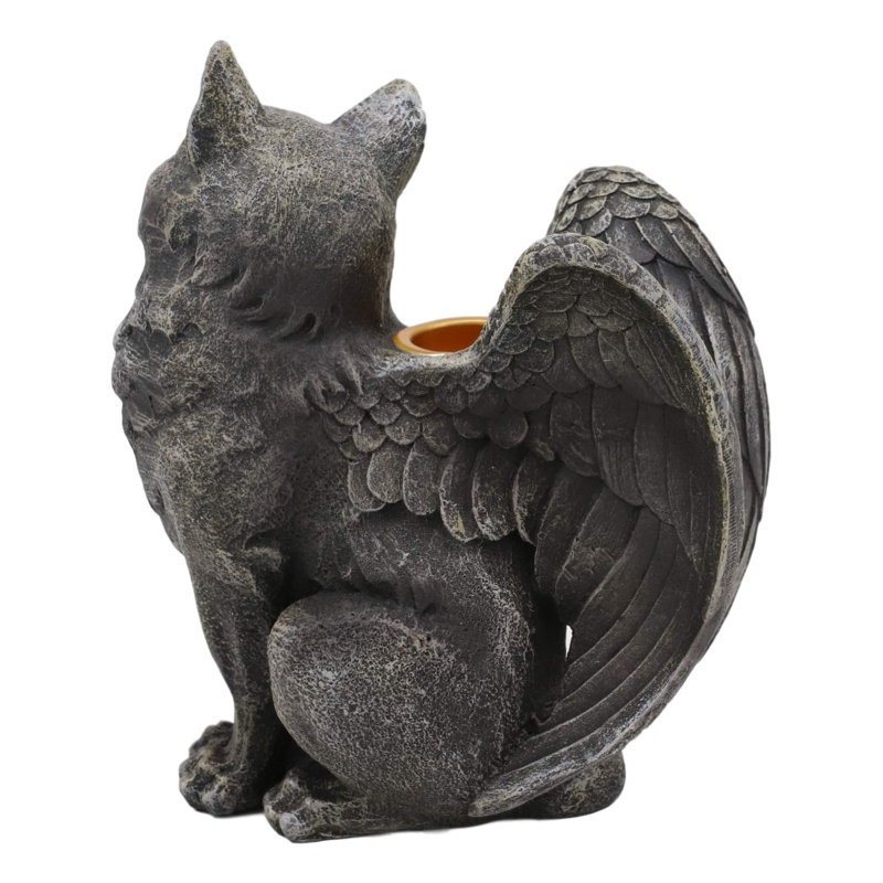 Porte-bougie à oreilles gargouille gothic ange