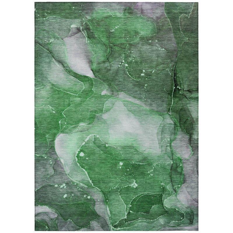 Brandolf Washable Abstract Indoor / Outdoor Rug, Rectangle 5' x 7'6"