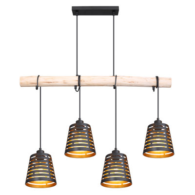 Aneta 4 - Light Black Pendant