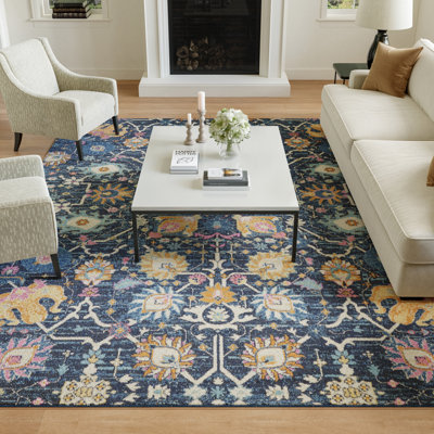 Verda Navy Blue Area Rug
