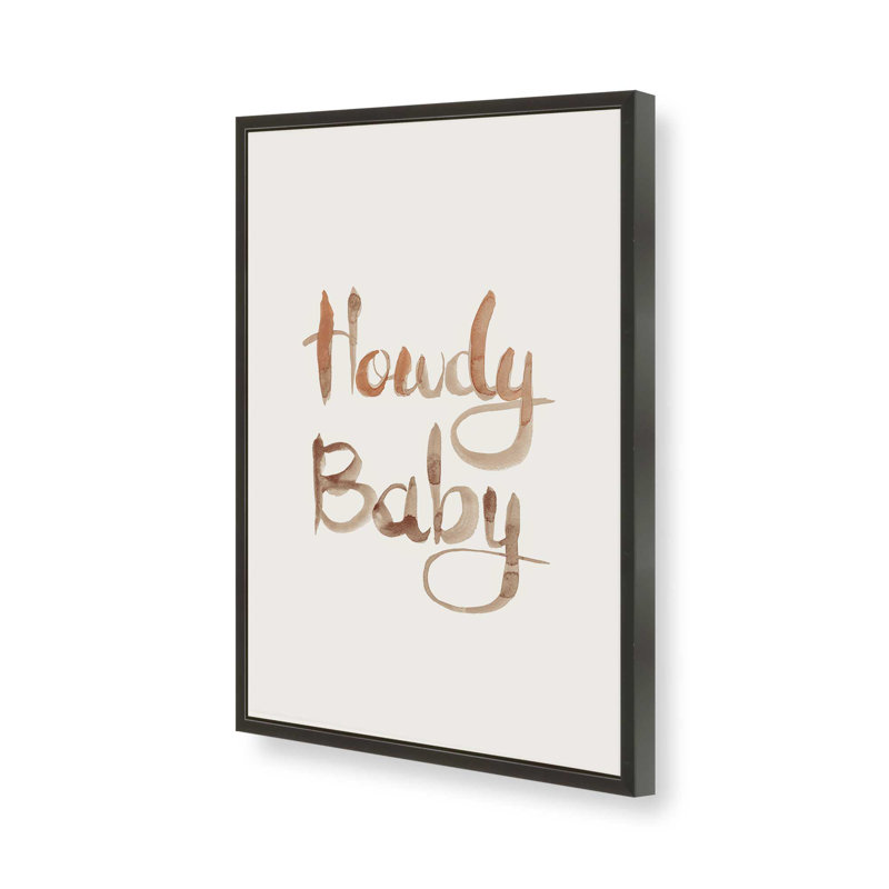 Howdy Baby Print, H 15 po x l 12 po, Noir satiné