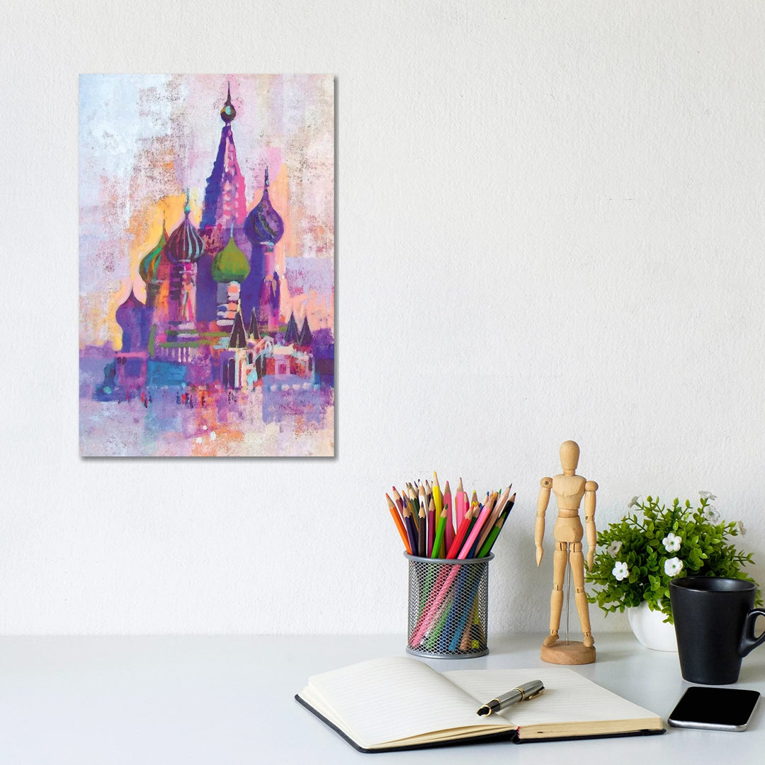 Moscow Saint Basil's Cathedral by Colin Ruffell - Wrapped Canvas Painting