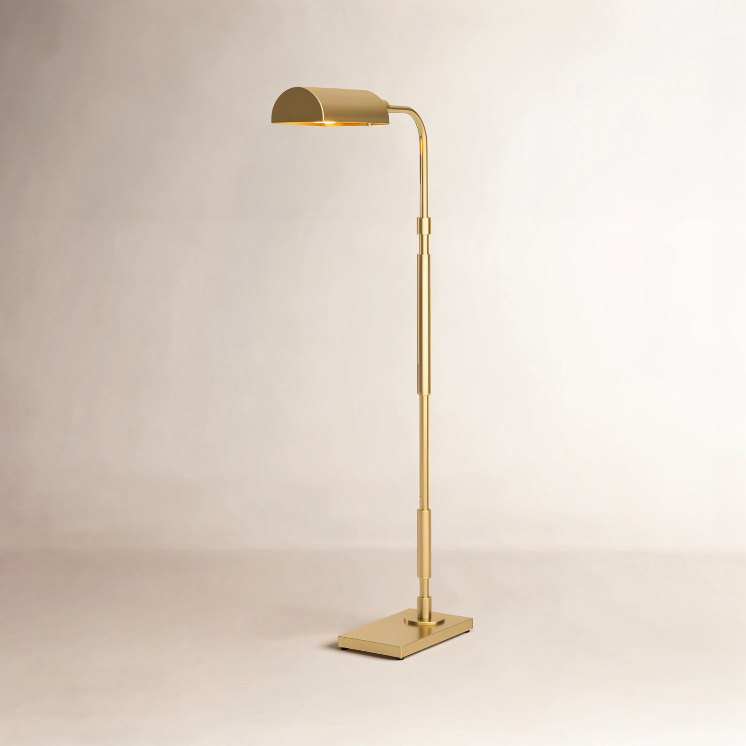 47.38'' Floor Lamp, Burnished Brass