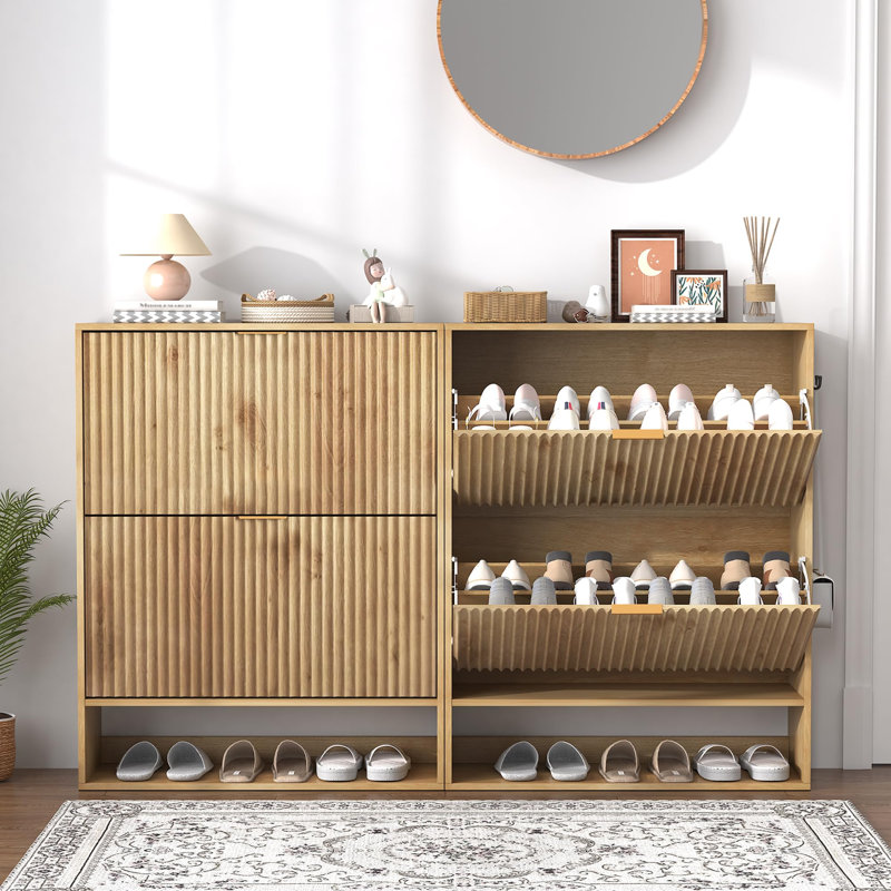 16 Pair Shoe Storage Cabinet