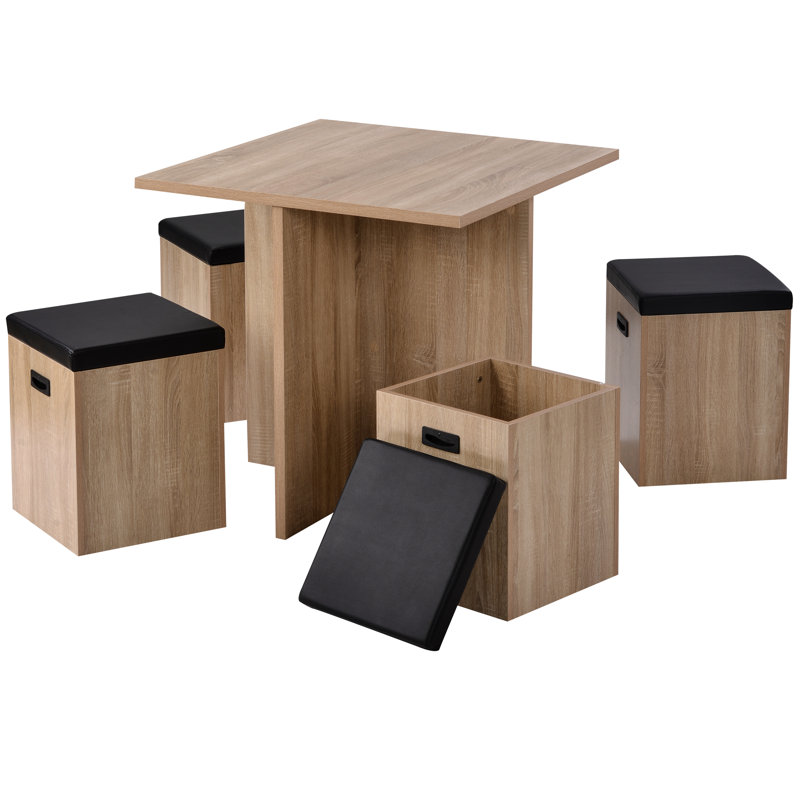 Alpert 4 - Person Pedestal Dining Set, Beige