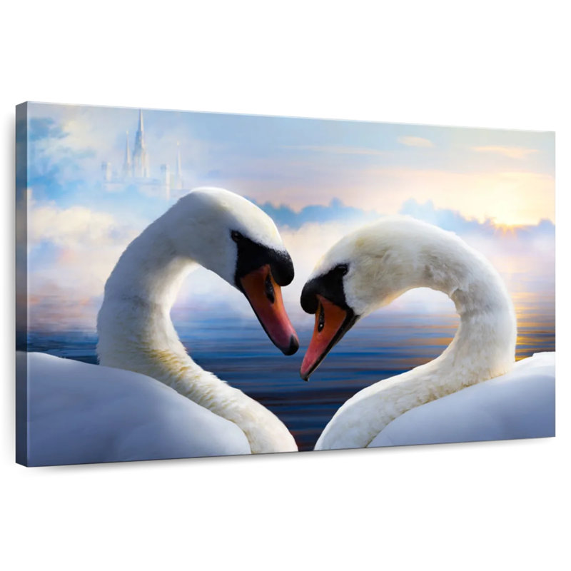 Brampt Swan Romance, 16" H x 24" W