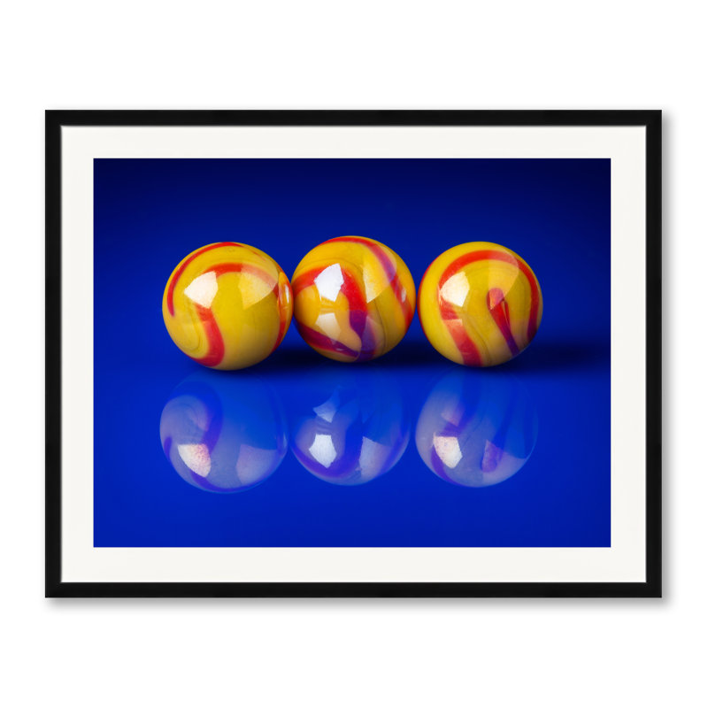 Marbles Print by Philippe Monthoux, Black Framed Paper, 24" H x 30" W