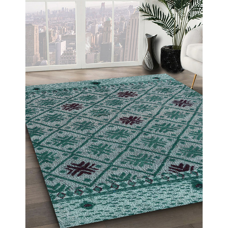 Tapis abstrait moderne 4833, Carré 8 pi