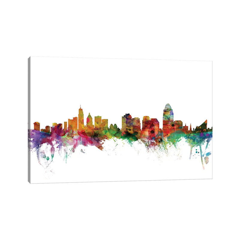 Cincinnati, Ohio Skyline by Michael Tompsett - Wrapped Canvas Gallery-Wrapped Canvas Giclée