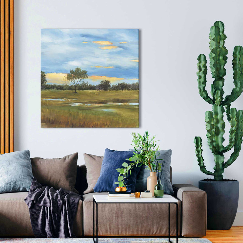 " Riverwalk II " by Liz Jardine, 36" H x 36" W x 1.5" D, Wrapped Canvas