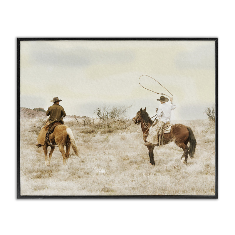 «Wrangling Cowboys Western pair», estampe numérique, conception de Marcus Prime, H 11 po x l 14 po