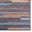 Tapis bleu / brun / gris abstrait tissé à la machine-1986119151