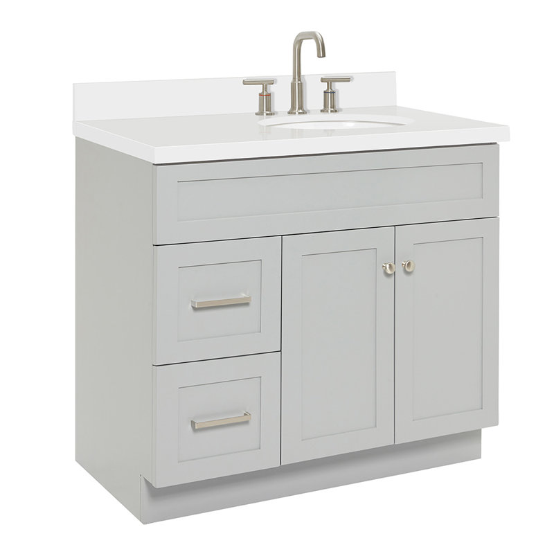 Ensemble de meuble-lavabo simple 37 po Abell, Gris