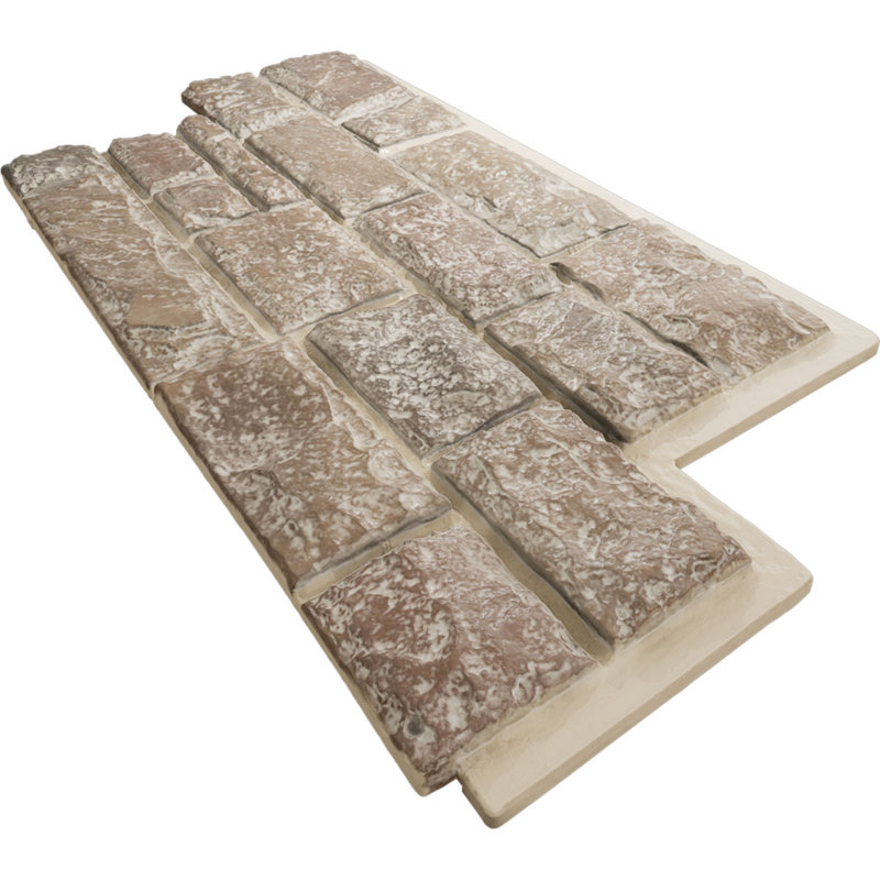 EverStone Regal Faux Stone Panel, 47 3/4"W x 24 3/4"H x 1 3/4"D, Flintstone Color, Flintstone