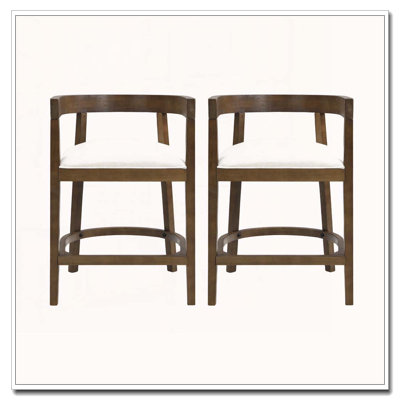 Tabouret de comptoir en bois d'hévéa