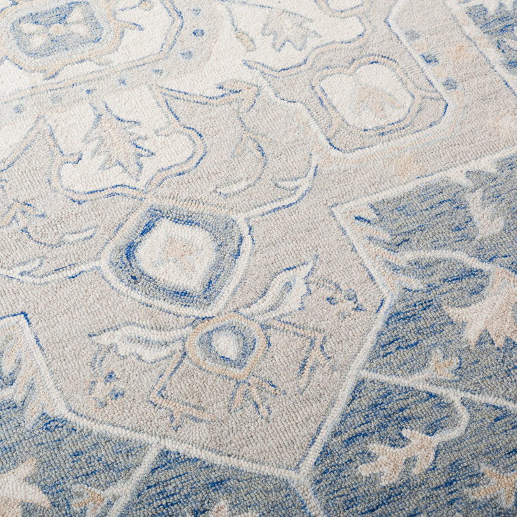 Percy Lauren Ralph Lauren Hand Tufted Wool/Cotton Oriental Rug in Blue/Ivory