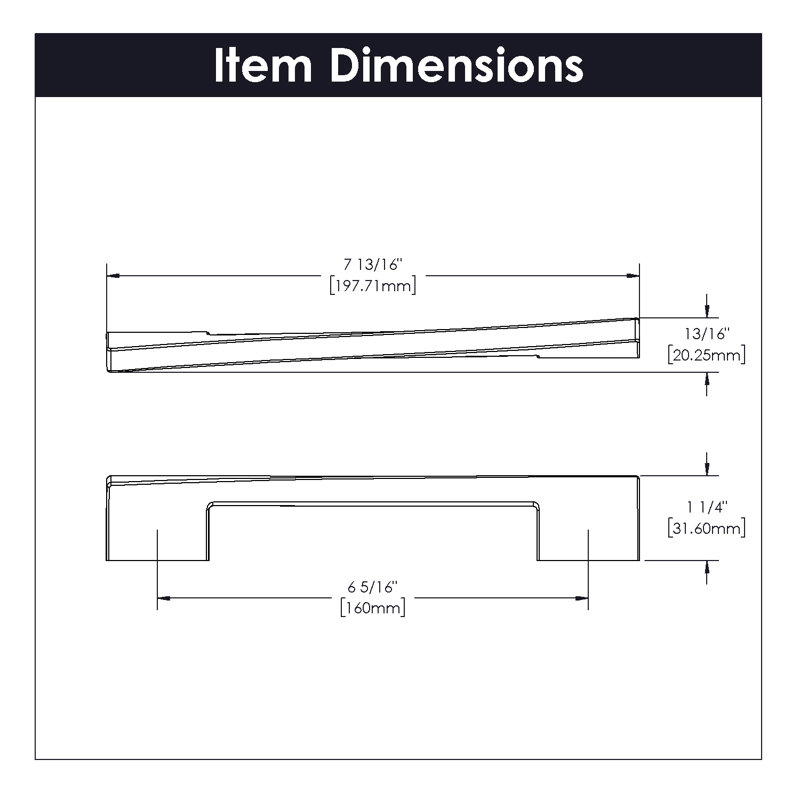 Flex Appliance Pull, Brushed Golden Brass, 6 5/16"