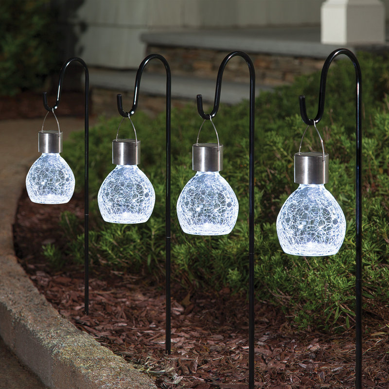 LED Solar Lights on Shepherd Hooks